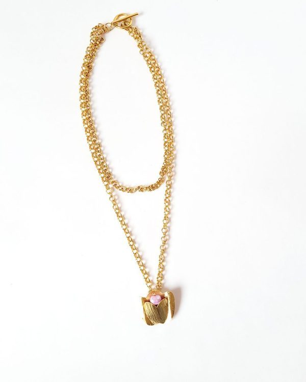 Tulip Cicely Double Chain Necklace Midi - Image 3